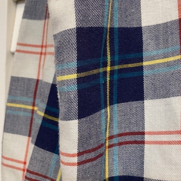 𝅺VINTAGE St. Michael Poly Cotton blend plaid shirt, size 12 - Picture 3 of 8